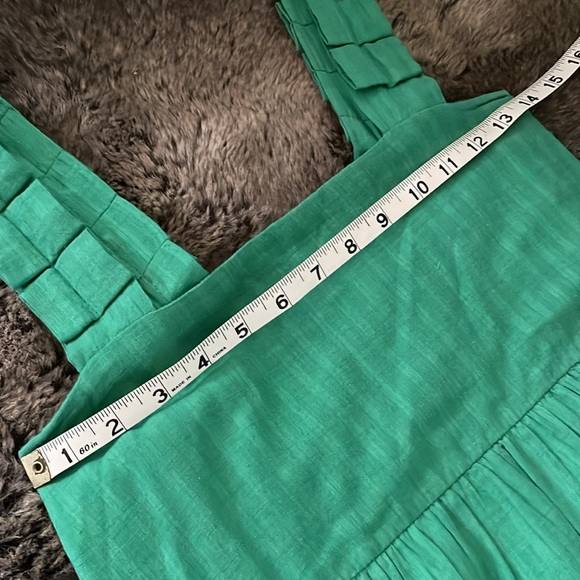 MIRTH Tuckernuck Rio Handmade Tiered Maxi Dress Square Neck Green Size XS cotton - Picture 16 of 16